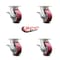 Service Caster 5 Inch Kingpinless Poly on Aluminum Wheel Swivel Caster Set with Brakes SCC SCC-KP30S520-PAR-SLB-4 - alternate 1